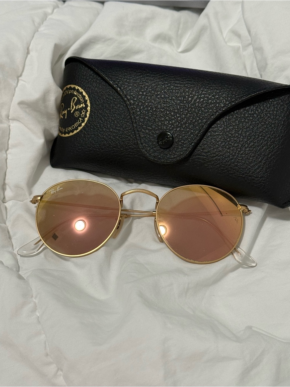 Ray-Ban Round Pink Polarized Sunglasses